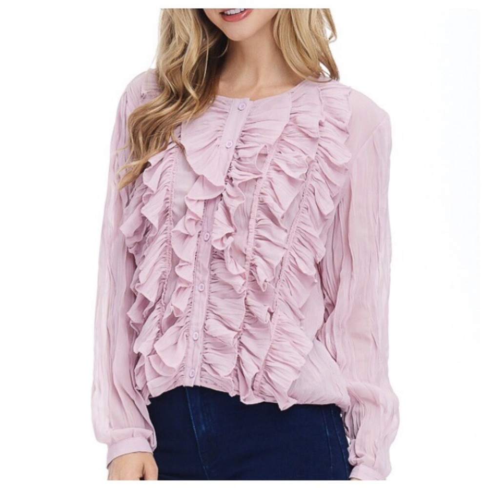 *CLEARANCE* Romantic Victorian Rose Ruffle Blouse - Picture 3 of 8